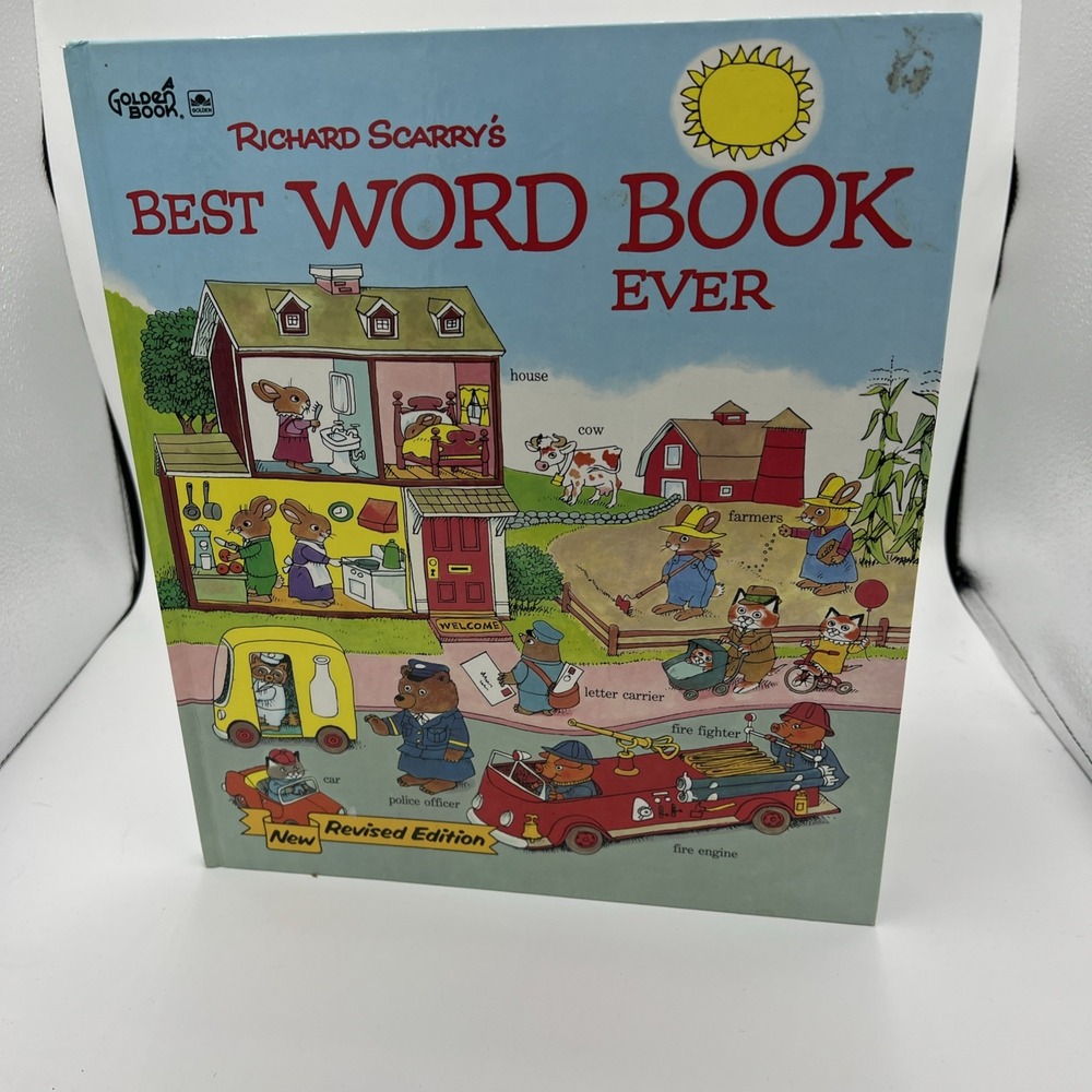 1980 Richard Scarry's Best Word Book Ever Hardcover 1st Revised Edition
